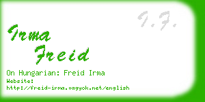 irma freid business card
